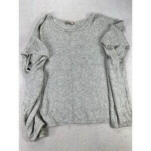 Soft Surroundings Womens Gray Knit Poncho Top Oversized L/XL Layering Sweater